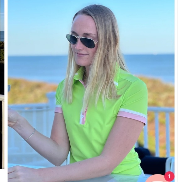 Kilo Tango Golf Polo In Lime UPF 50 Sz L - Picture 3 of 11